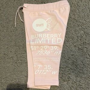 Burberry Pink Logo Graphic Jogger Pant